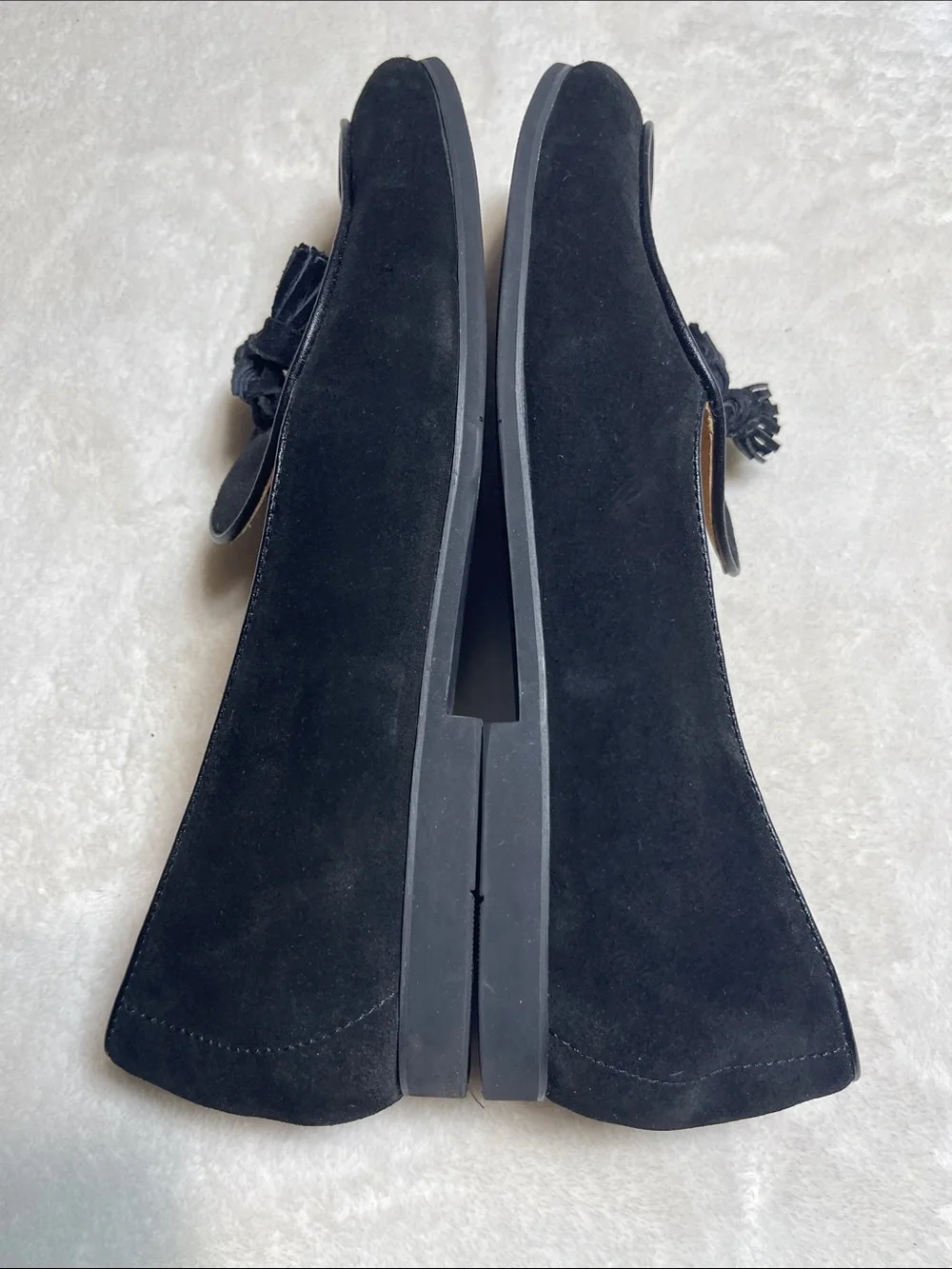 Journey West Black Suede Tassel Loafers — Slip-On Men’s Loafers Size 9.5